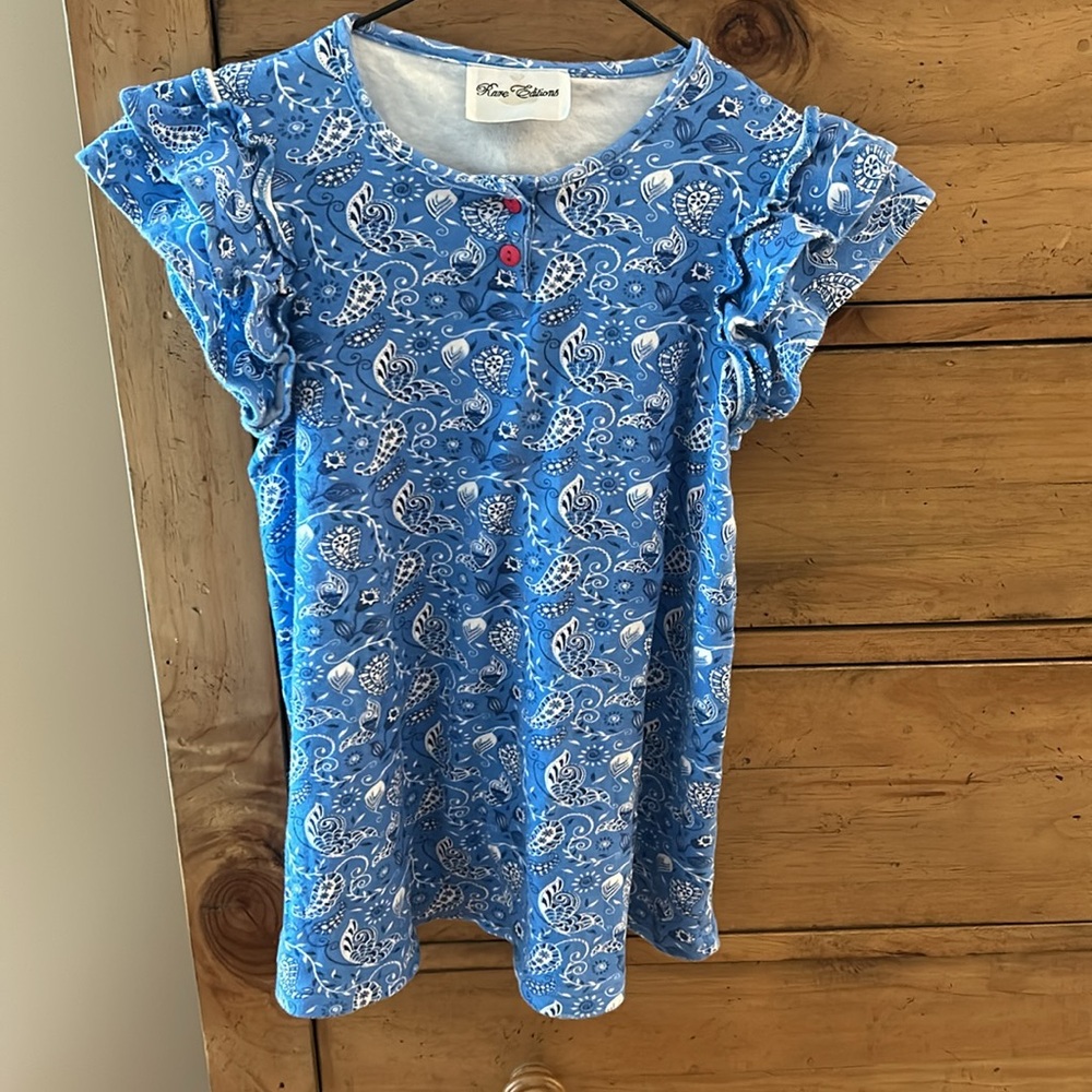 Rare Editions blue white dress